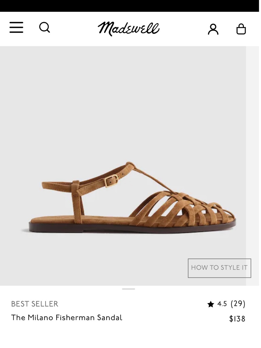 Madewell Milano Fisherman Sandals Suede - Picture 15 of 16